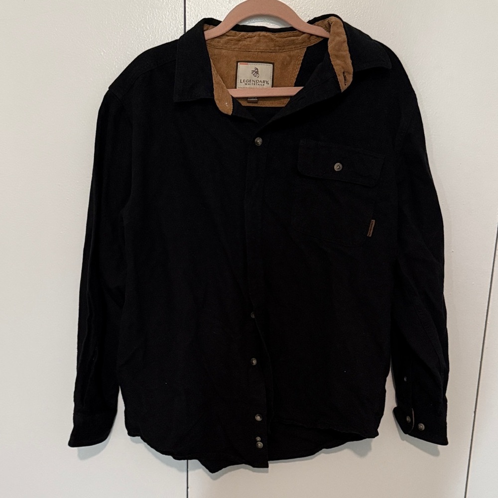 Legendary Whitetails Men's Black and Brown Shirt Jacket